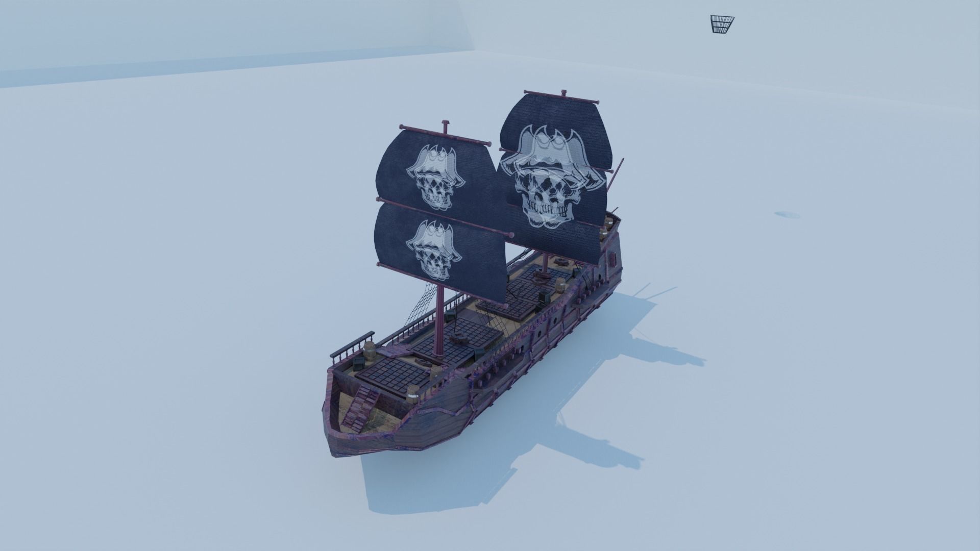 Pirate Ship 3D model -  Low-poly 3D model Low-poly 3D model_20