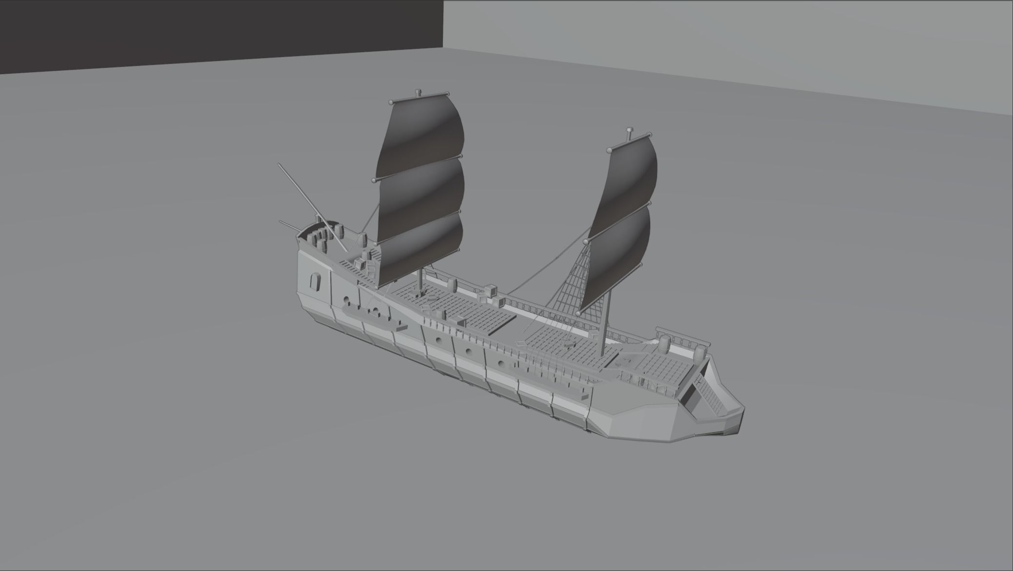 Pirate Ship 3D model -  Low-poly 3D model Low-poly 3D model_1