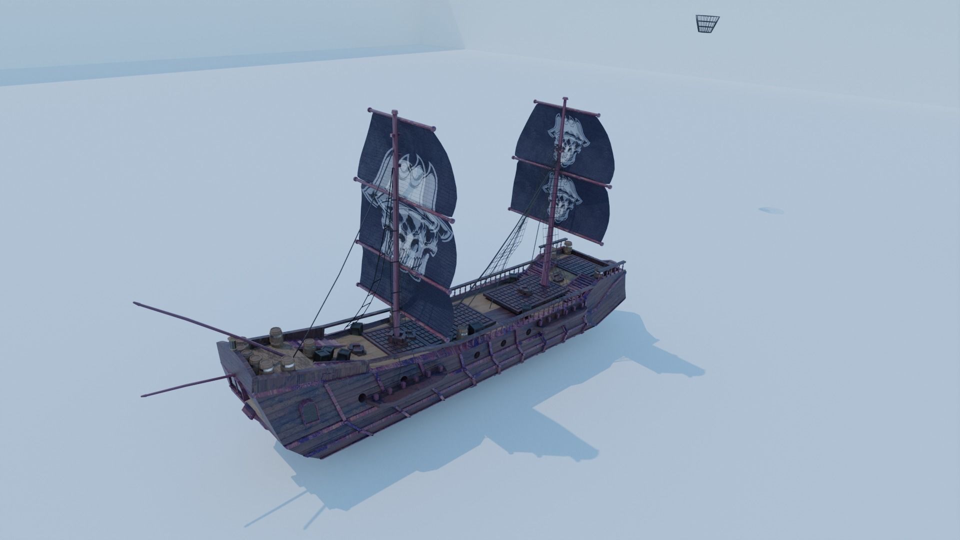 Pirate Ship 3D model -  Low-poly 3D model Low-poly 3D model_7