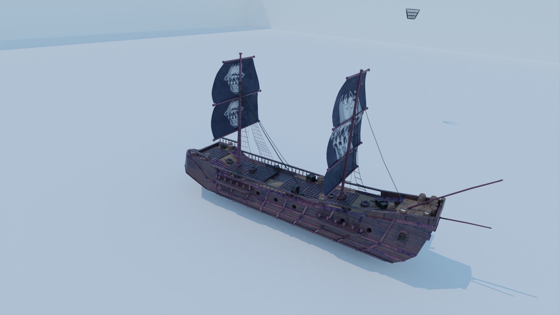Pirate Ship 3D model -  Low-poly 3D model Low-poly 3D model_14
