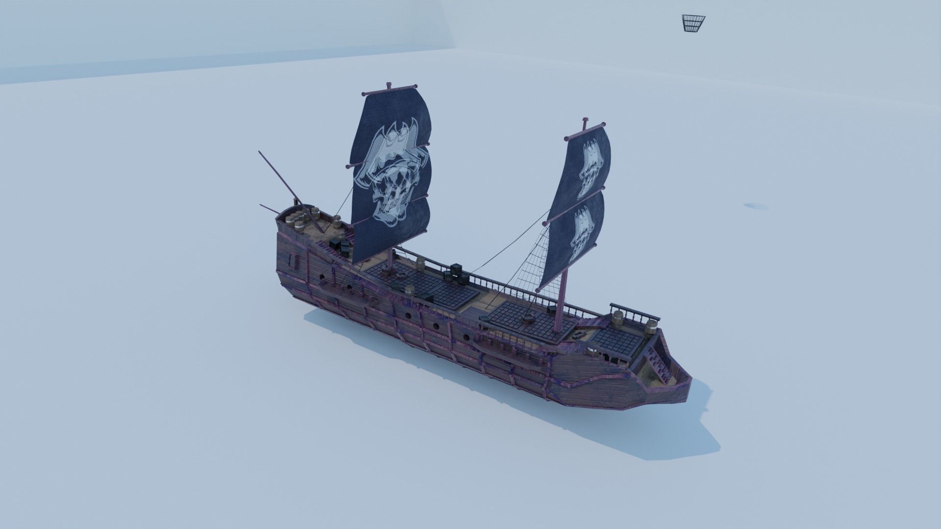 Pirate Ship 3D model -  Low-poly 3D model Low-poly 3D model_26