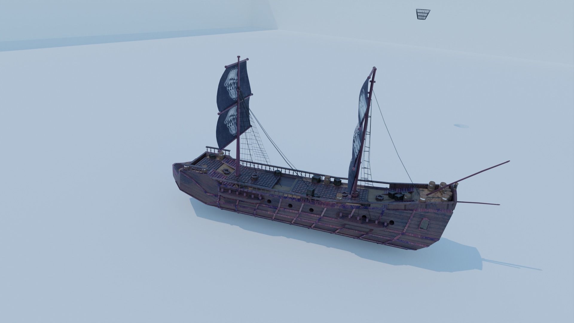 Pirate Ship 3D model -  Low-poly 3D model Low-poly 3D model_15
