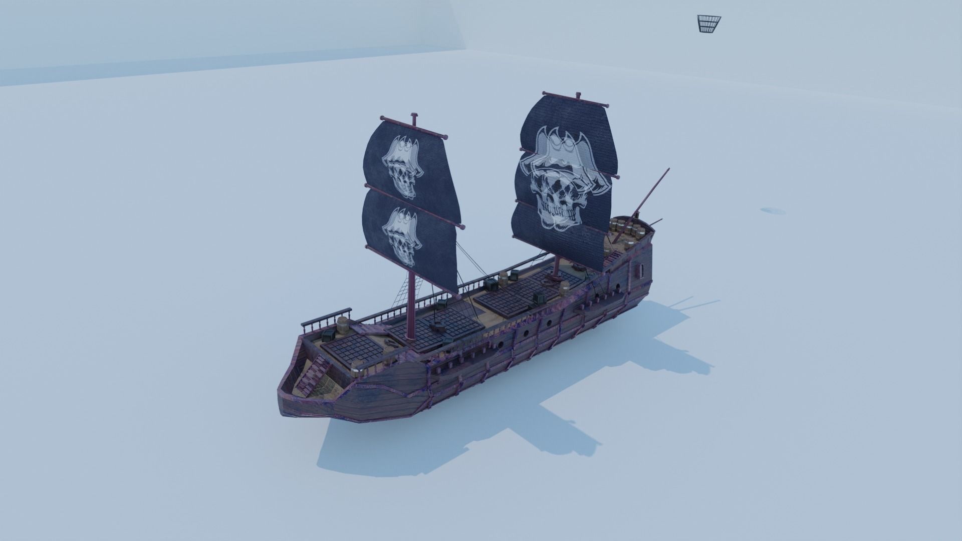 Pirate Ship 3D model -  Low-poly 3D model Low-poly 3D model_19