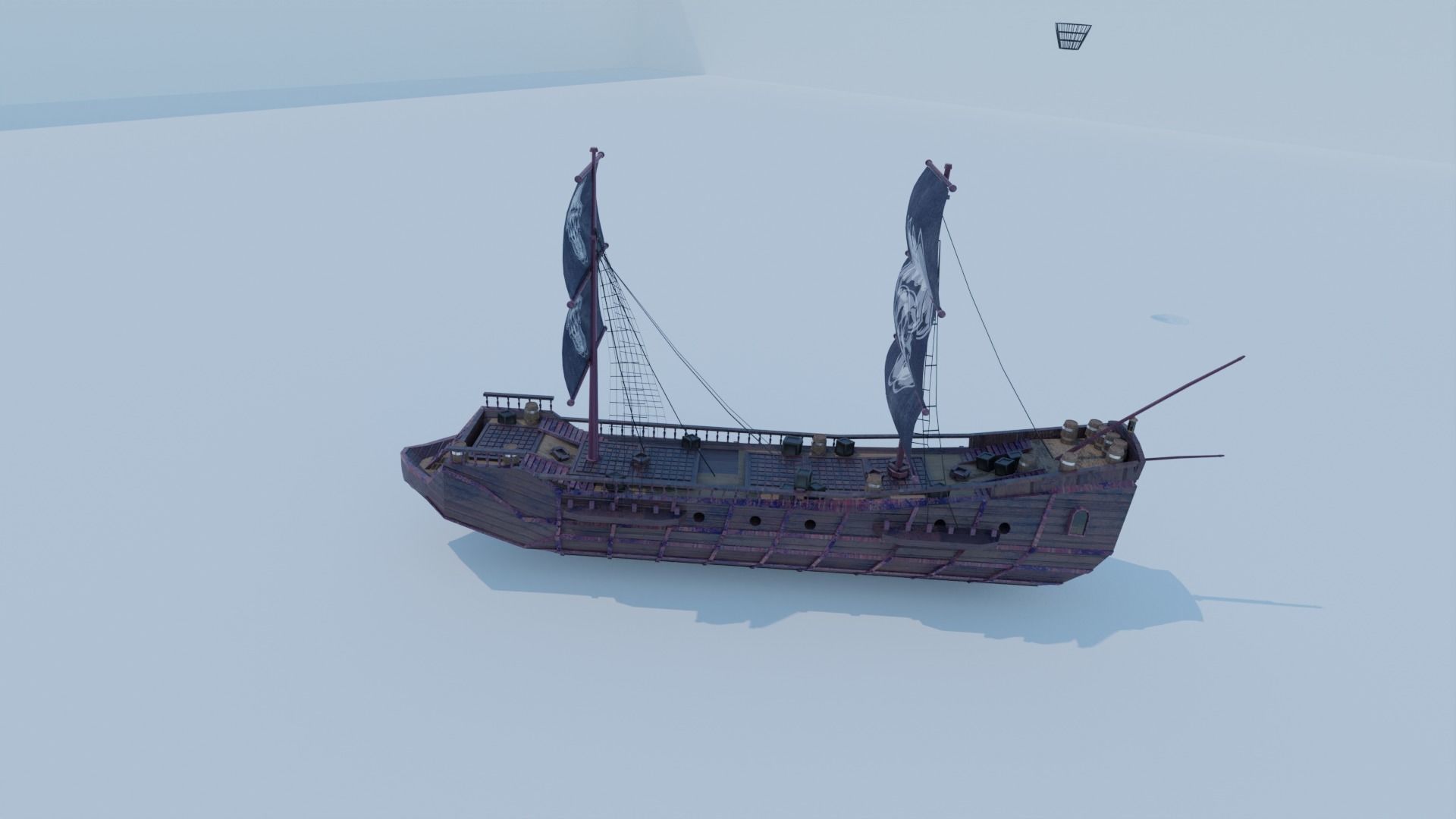 Pirate Ship 3D model -  Low-poly 3D model Low-poly 3D model_16