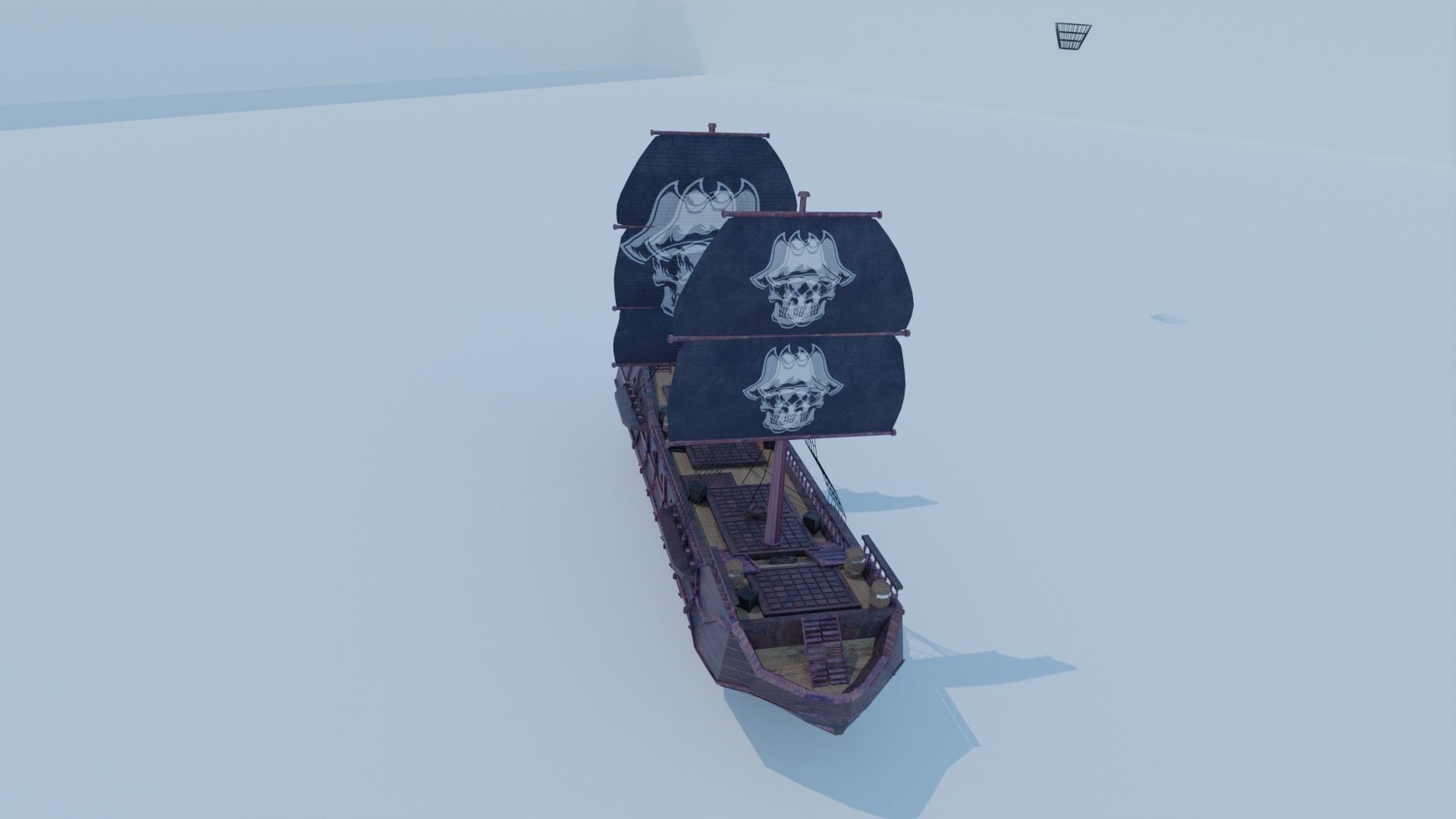 Pirate Ship 3D model -  Low-poly 3D model Low-poly 3D model_23