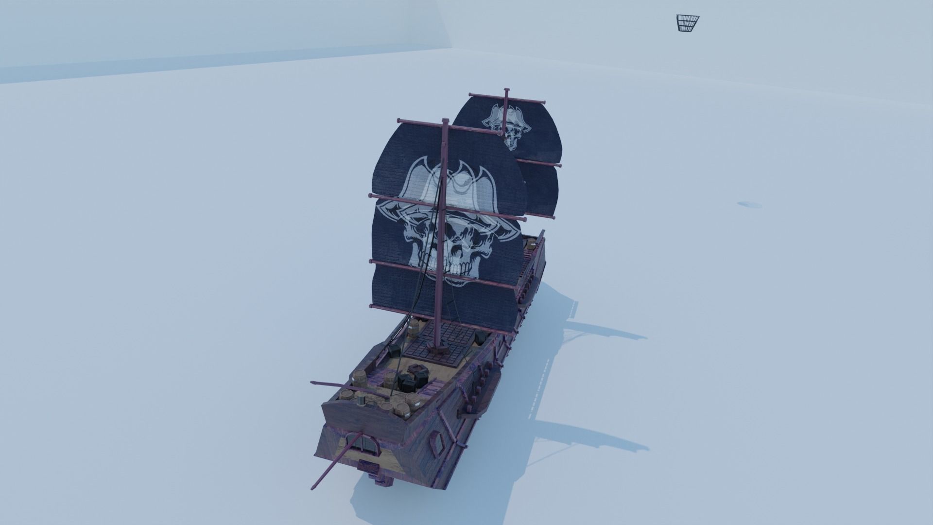 Pirate Ship 3D model -  Low-poly 3D model Low-poly 3D model_9