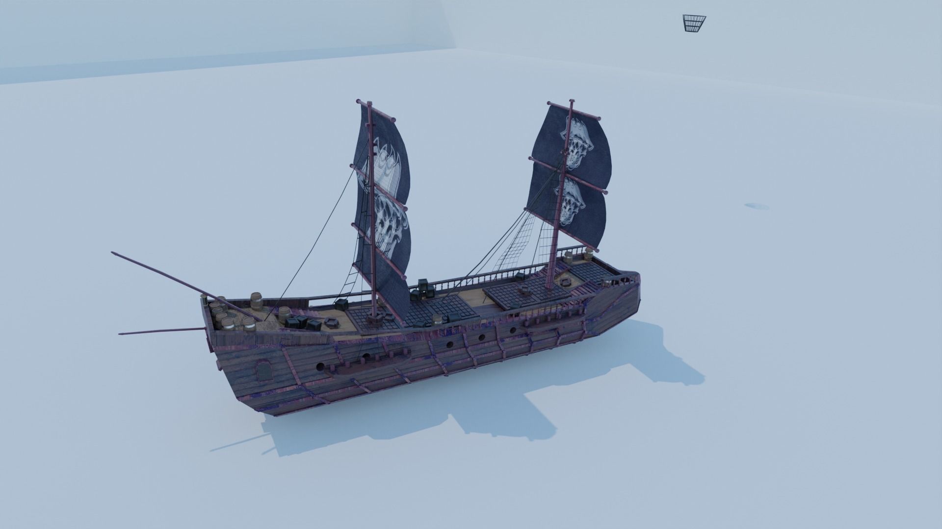 Pirate Ship 3D model -  Low-poly 3D model Low-poly 3D model_6