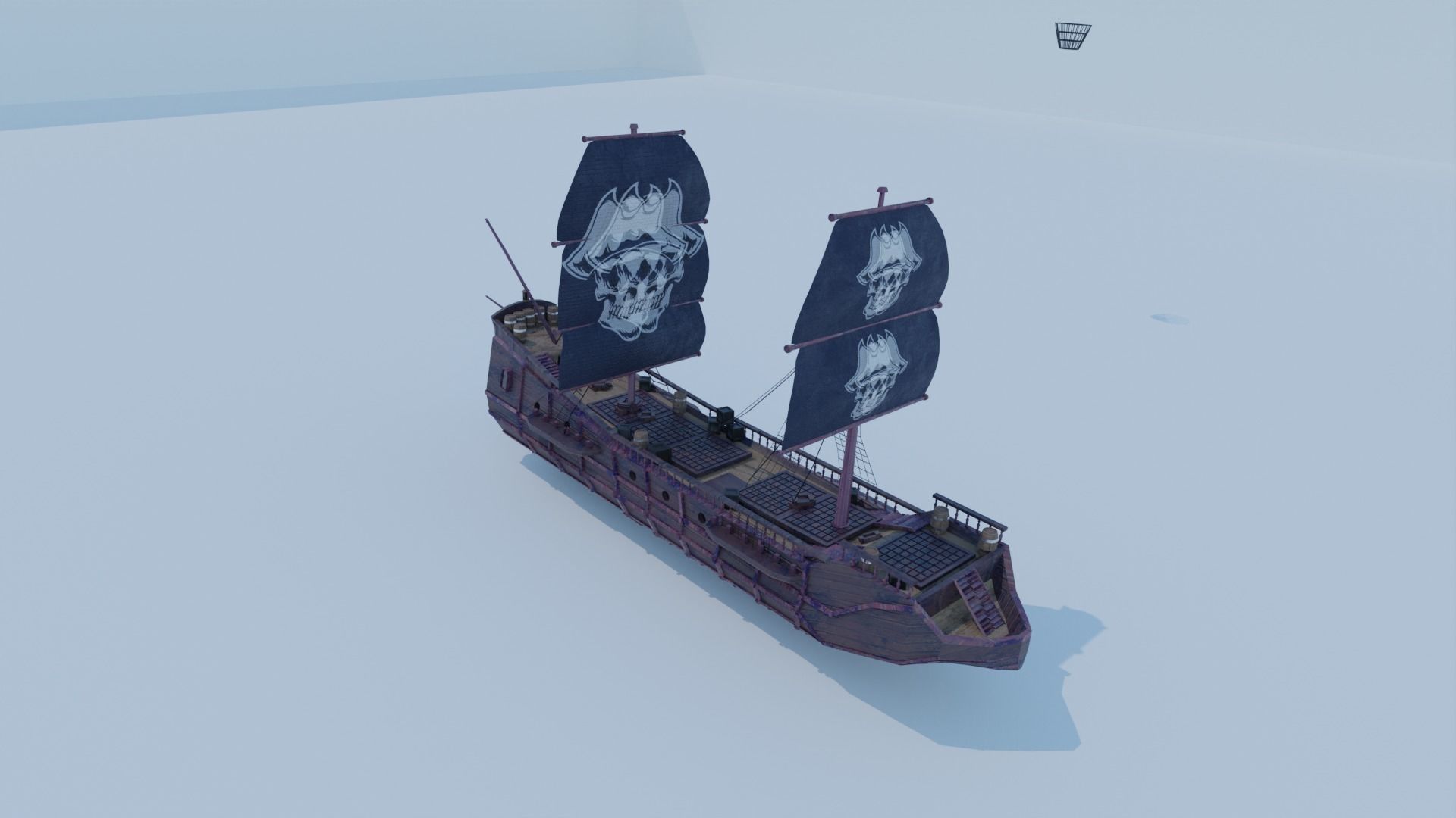 Pirate Ship 3D model -  Low-poly 3D model Low-poly 3D model_25