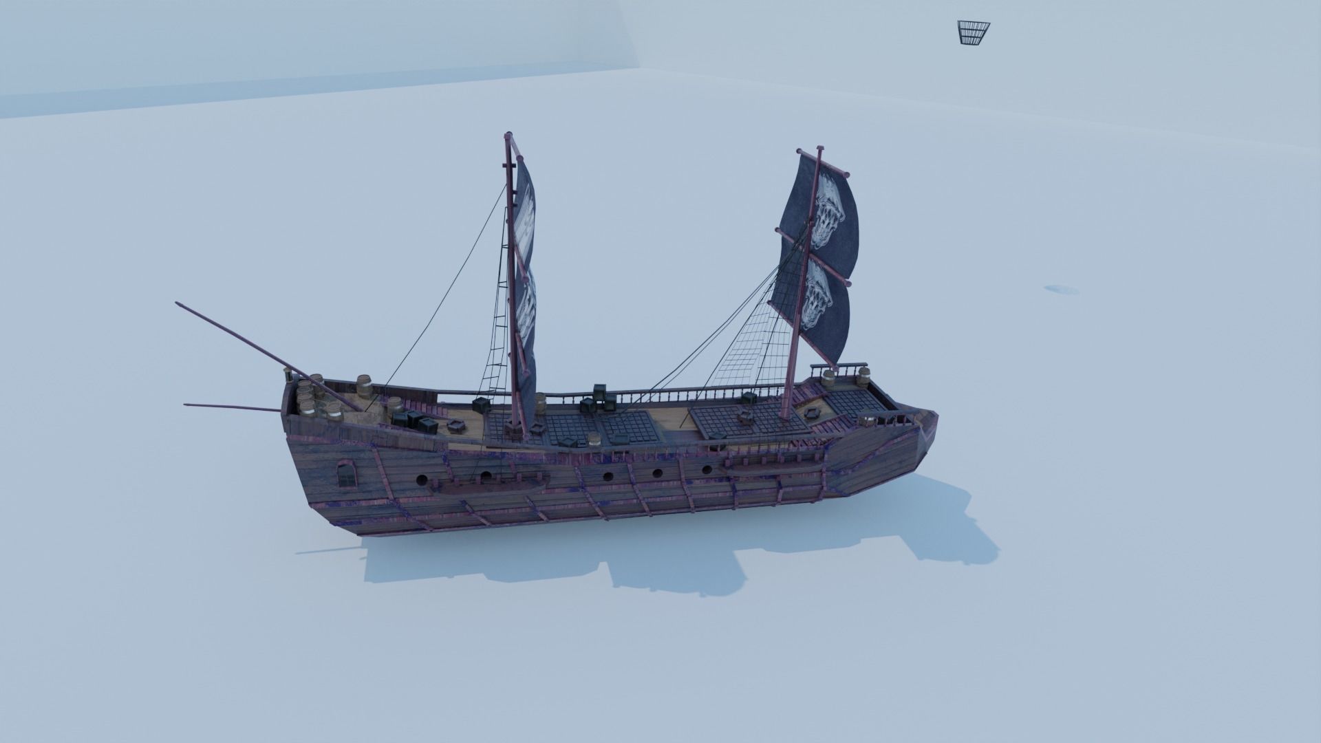 Pirate Ship 3D model -  Low-poly 3D model Low-poly 3D model_5