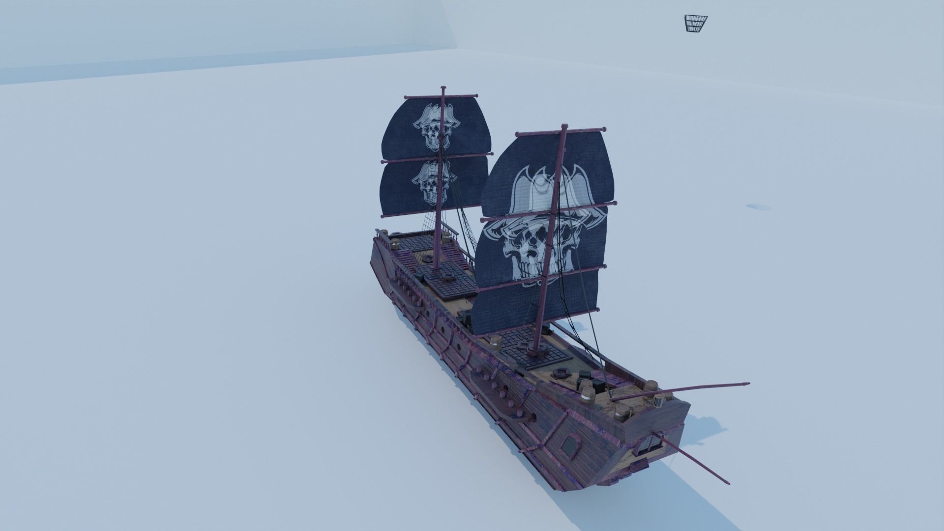 Pirate Ship 3D model -  Low-poly 3D model Low-poly 3D model_12