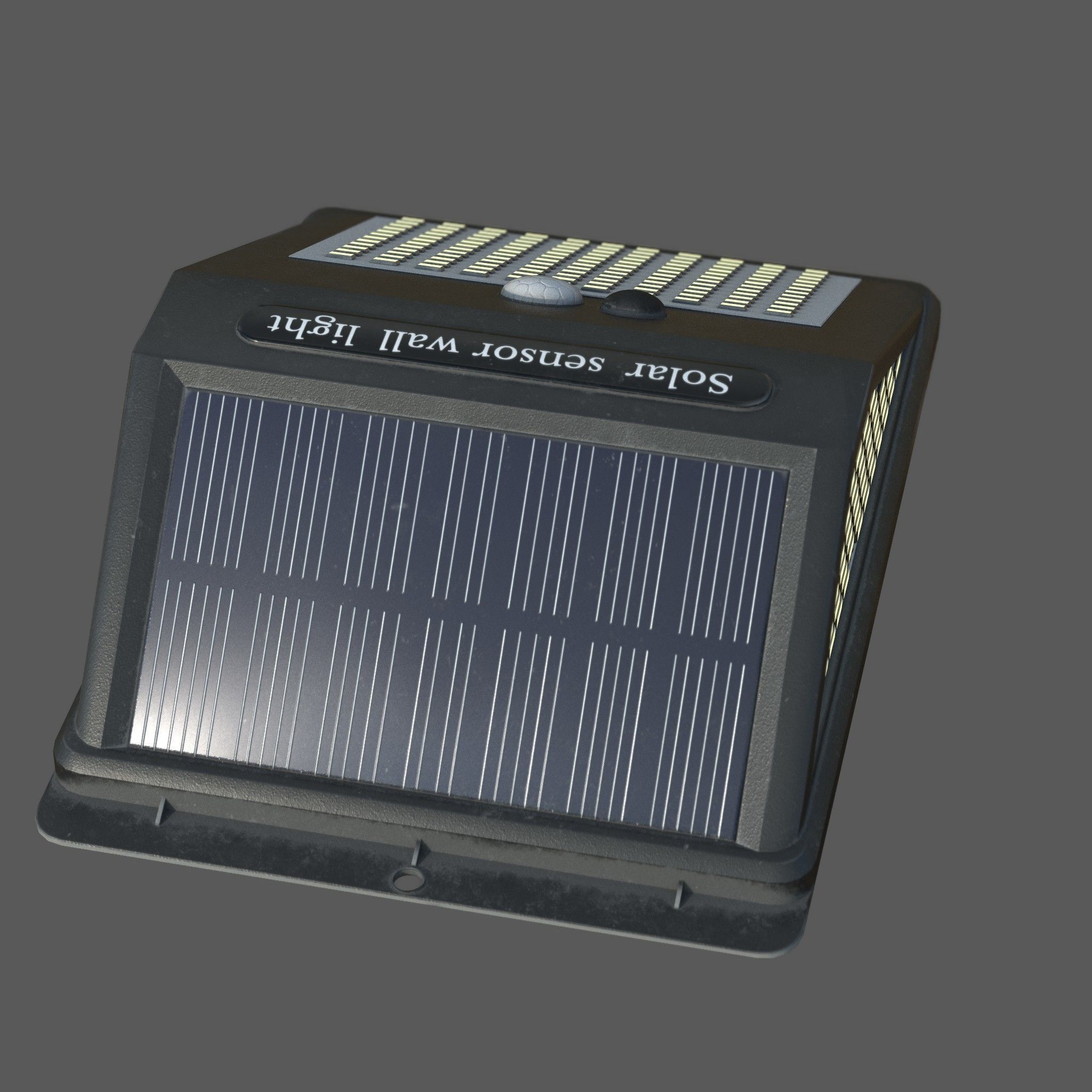  Solar sensor wall light Low-poly 3D model_2