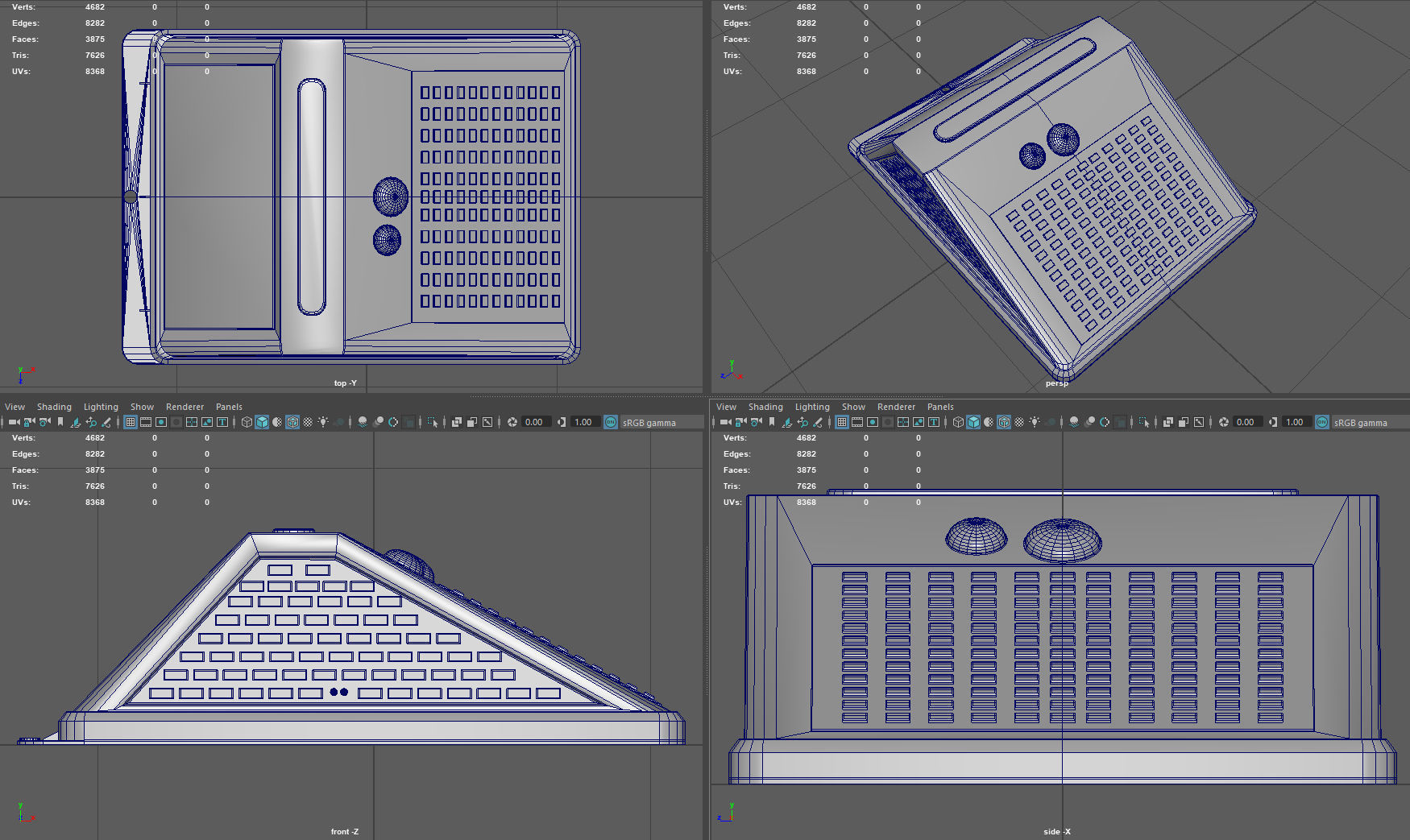  Solar sensor wall light Low-poly 3D model_9