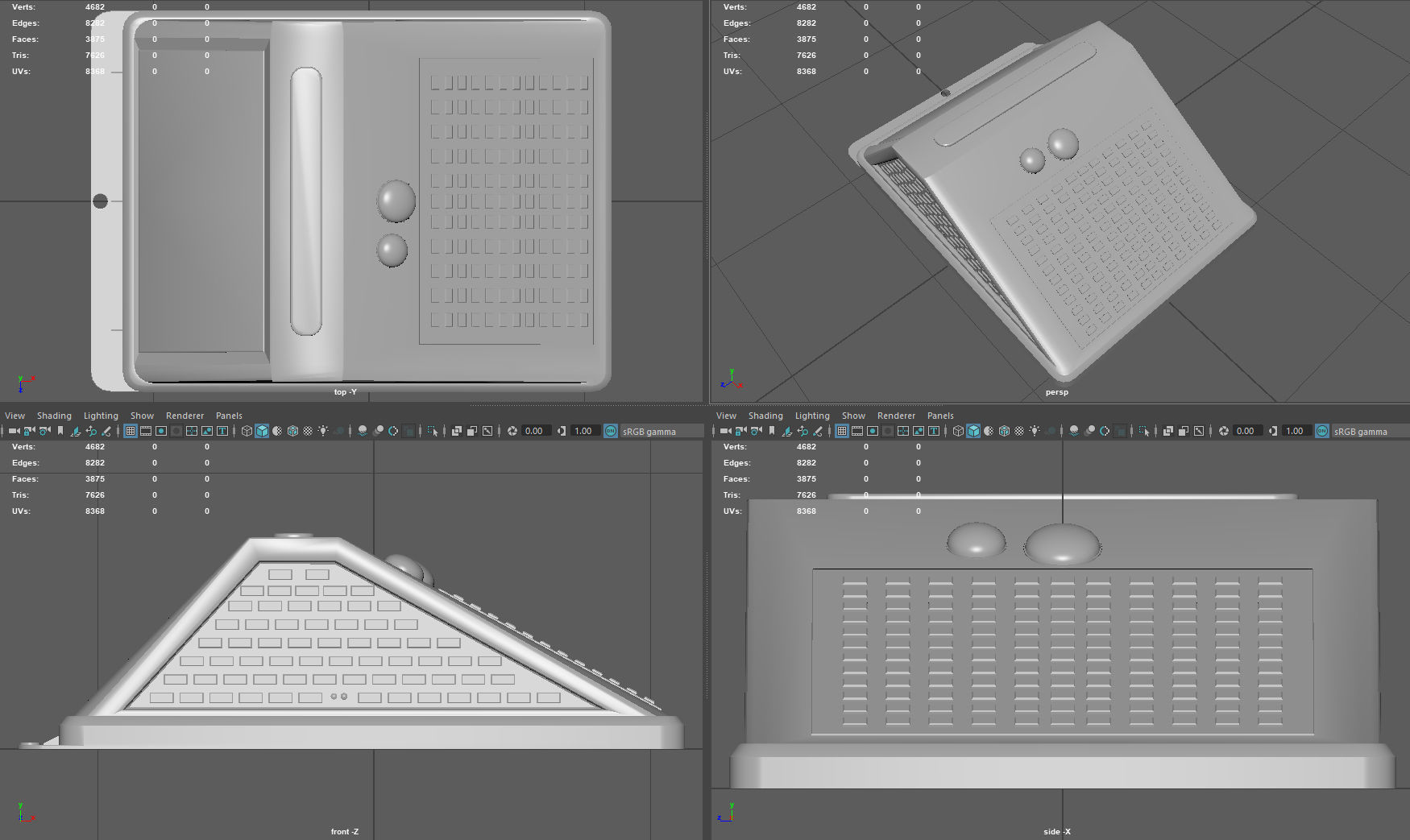  Solar sensor wall light Low-poly 3D model_8