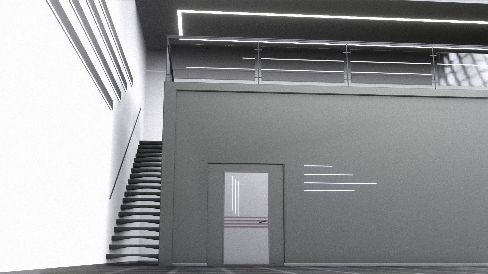 car STUDIO SCENE warehouse 3D future futuristic 3D model_3