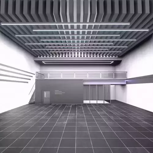 car STUDIO SCENE warehouse 3D future futuristic 3D model