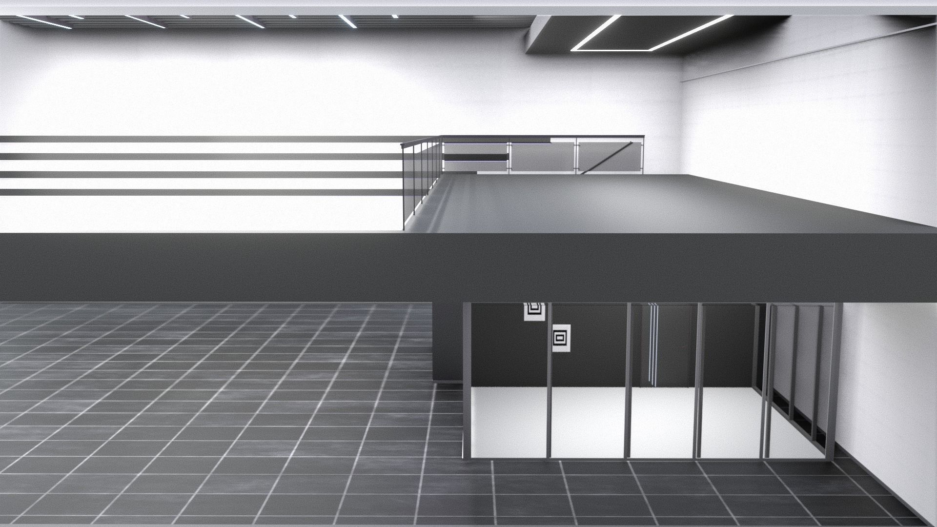 car STUDIO SCENE warehouse 3D future futuristic 3D model_10