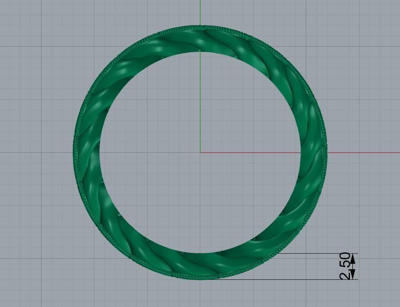 Cuban Link Chain Ring Stackble Ring 3D print model_4