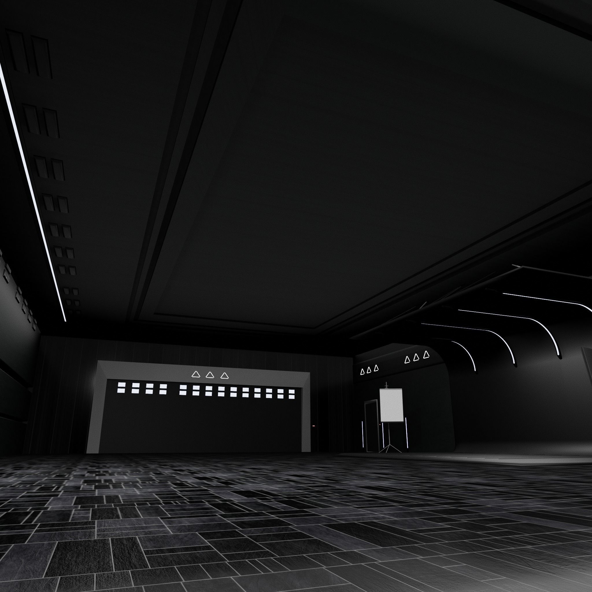 CAR STUDIO Sci-Fi Interior SCENE futuristic 3D model 3D model_5