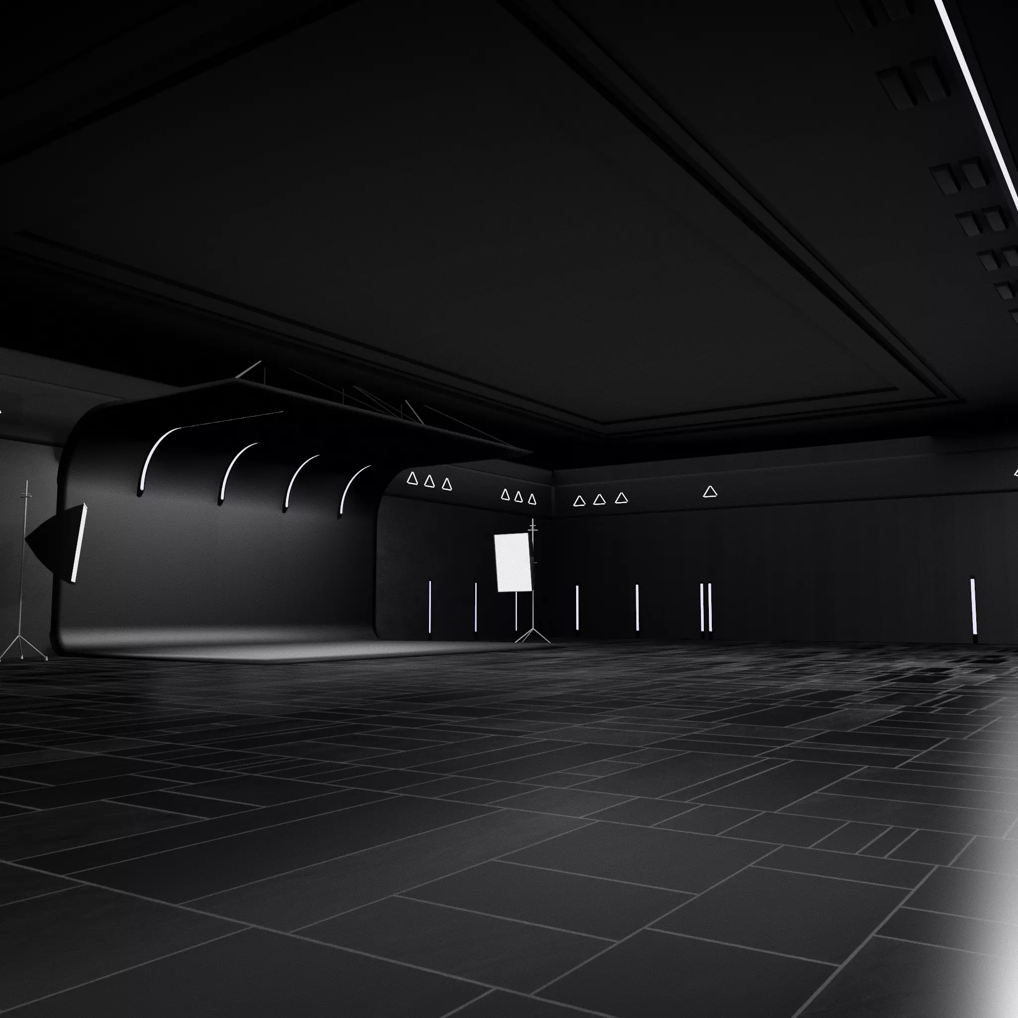 CAR STUDIO Sci-Fi Interior SCENE futuristic 3D model 3D model_0