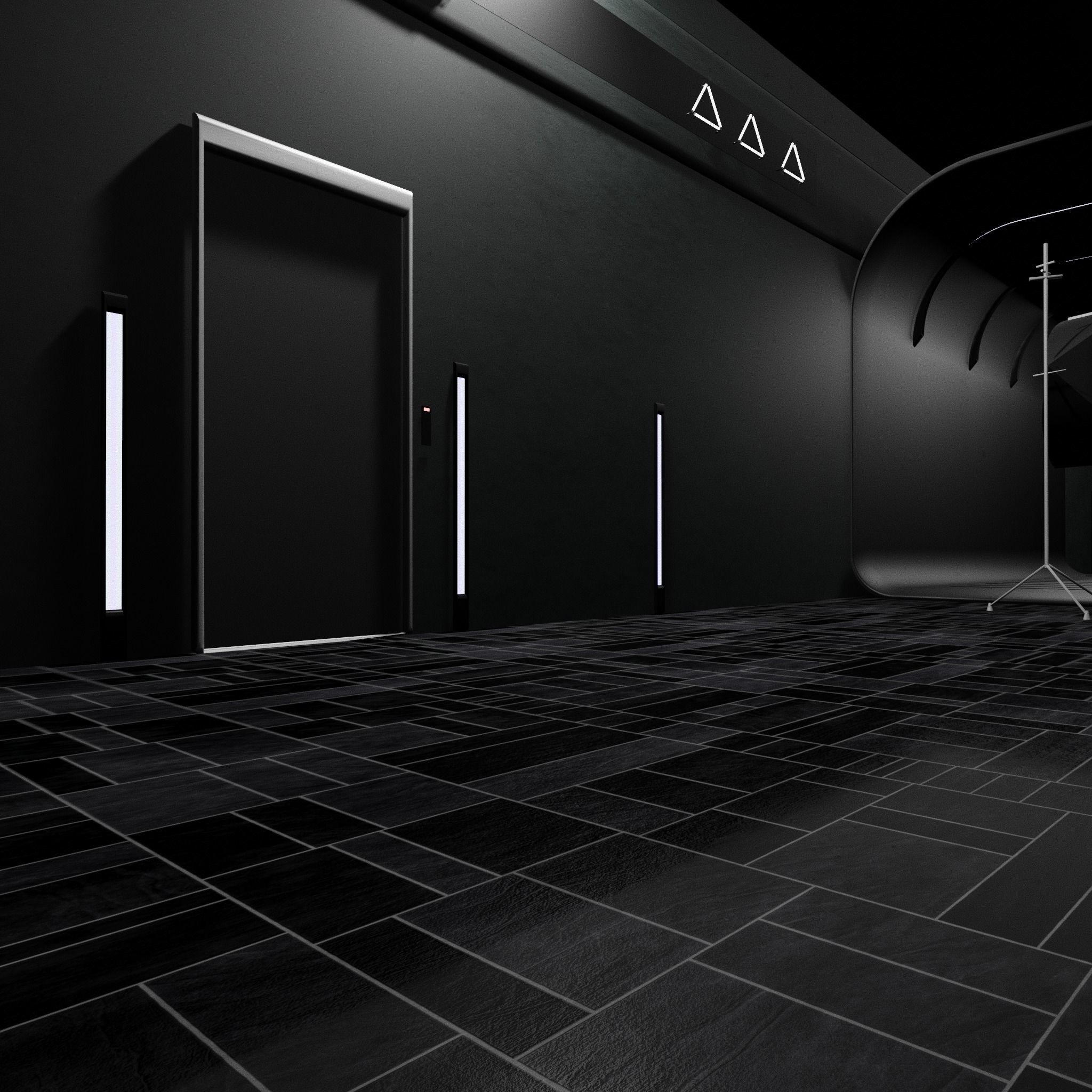 CAR STUDIO Sci-Fi Interior SCENE futuristic 3D model 3D model_4