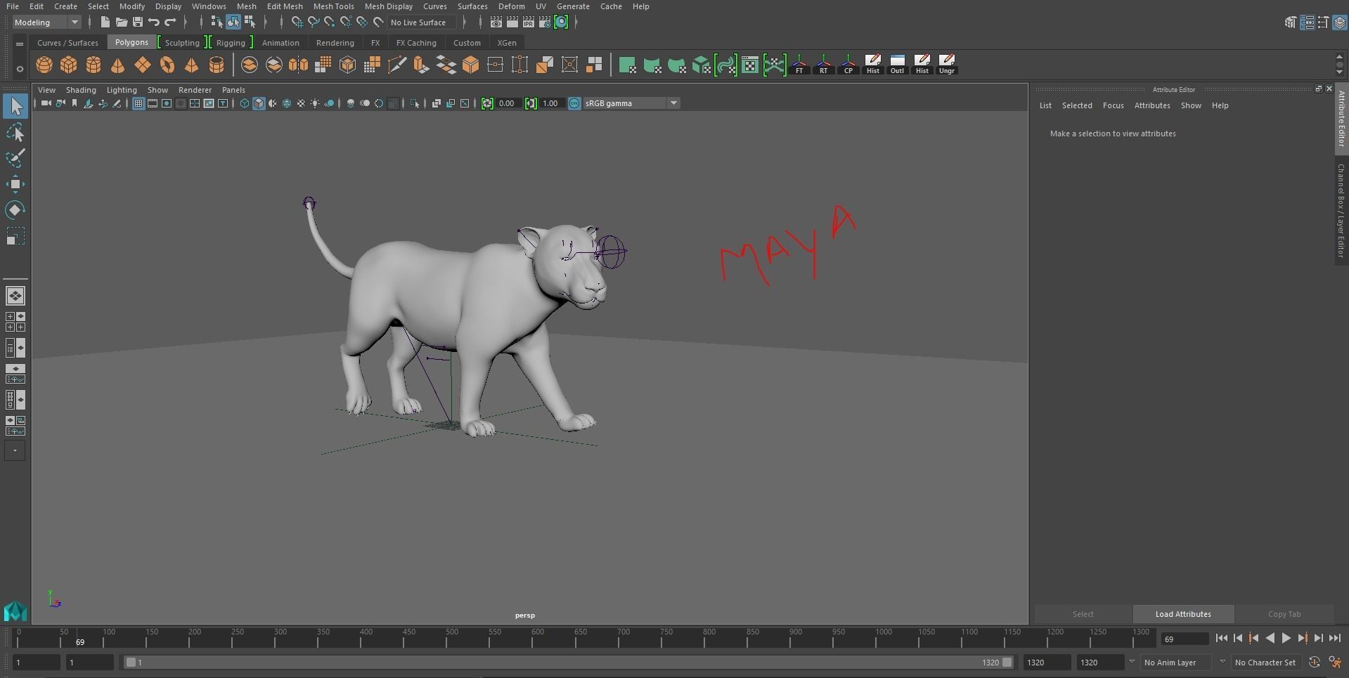 3D Fur White Lion Rigged and Animation in Blender Low-poly 3D model_30