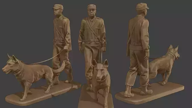 Czechoslovak communist Police K9 002 3D print model