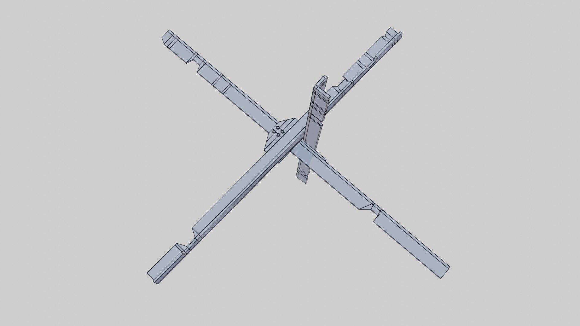 Tank trap Low-poly 3D model_32