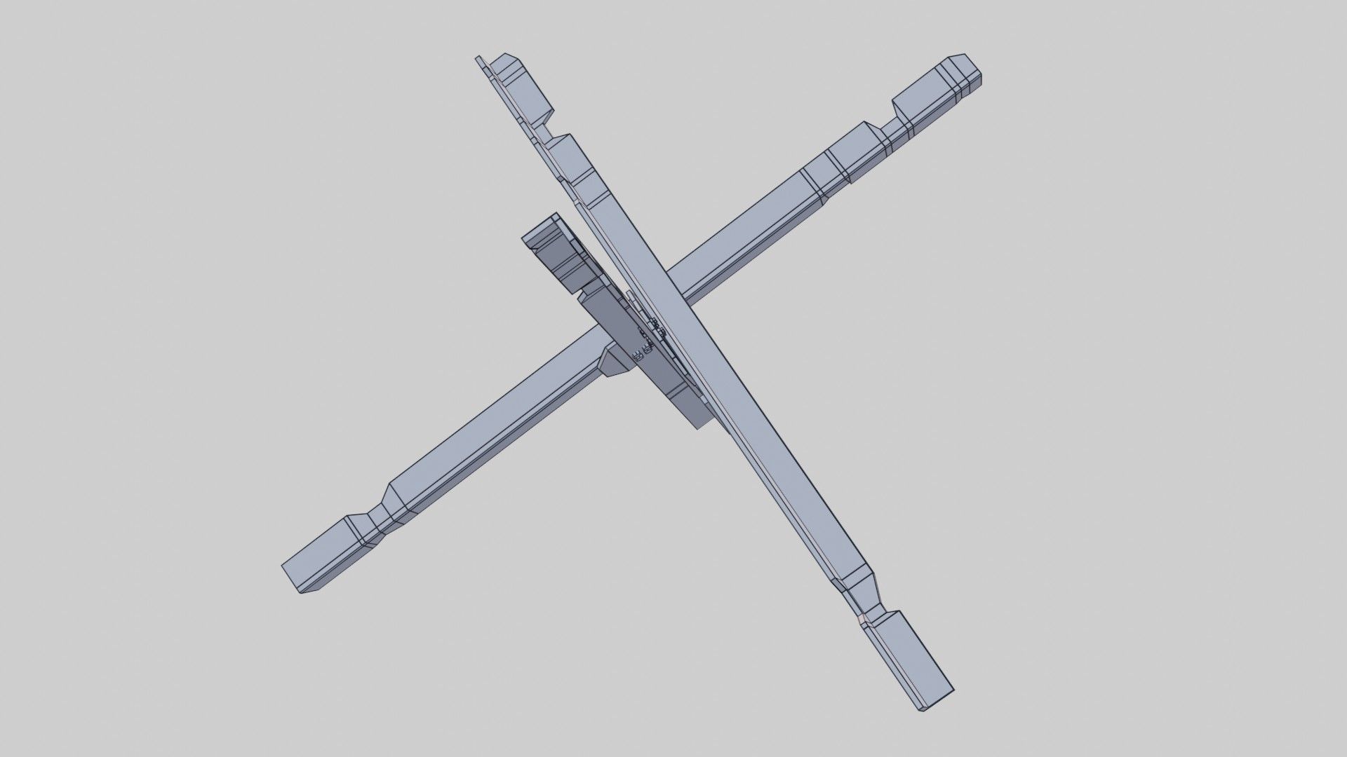 Tank trap Low-poly 3D model_23