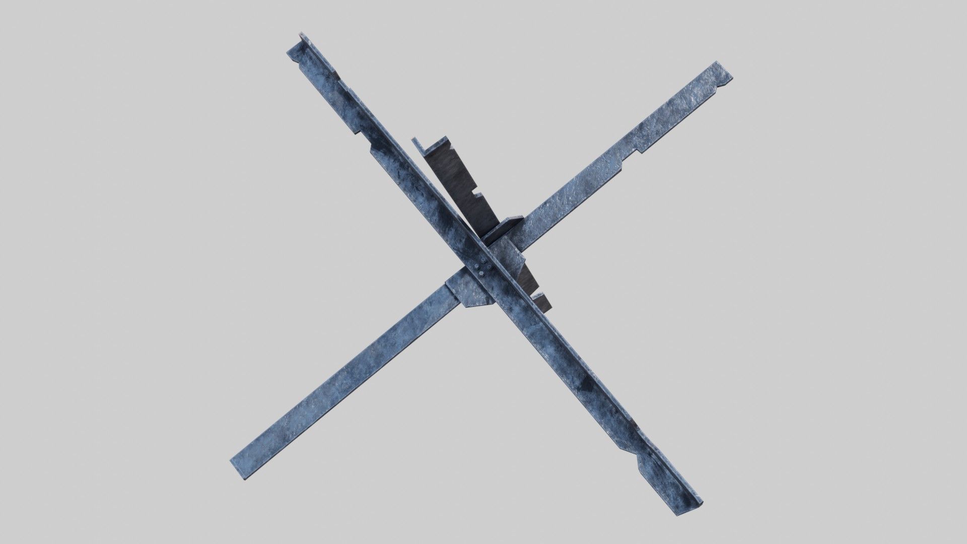 Tank trap Low-poly 3D model_10