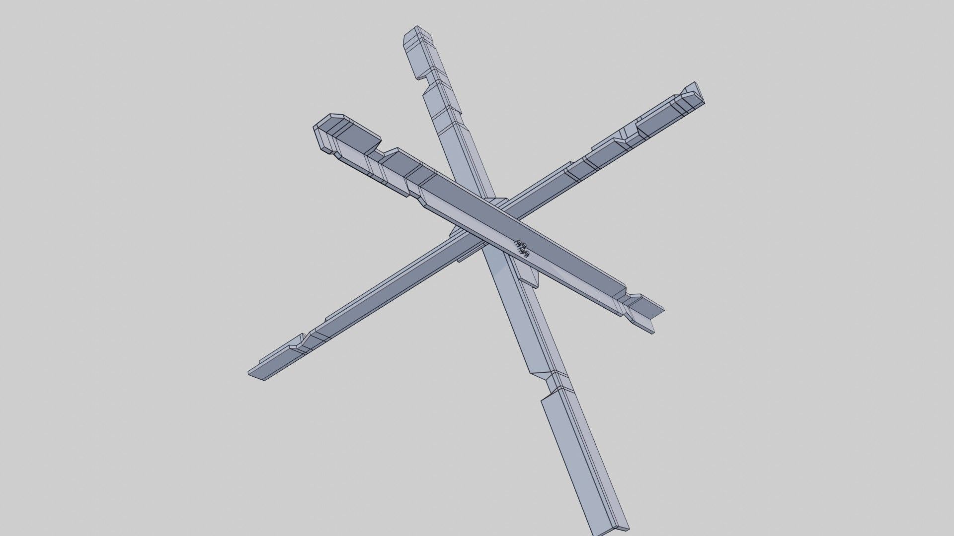 Tank trap Low-poly 3D model_30