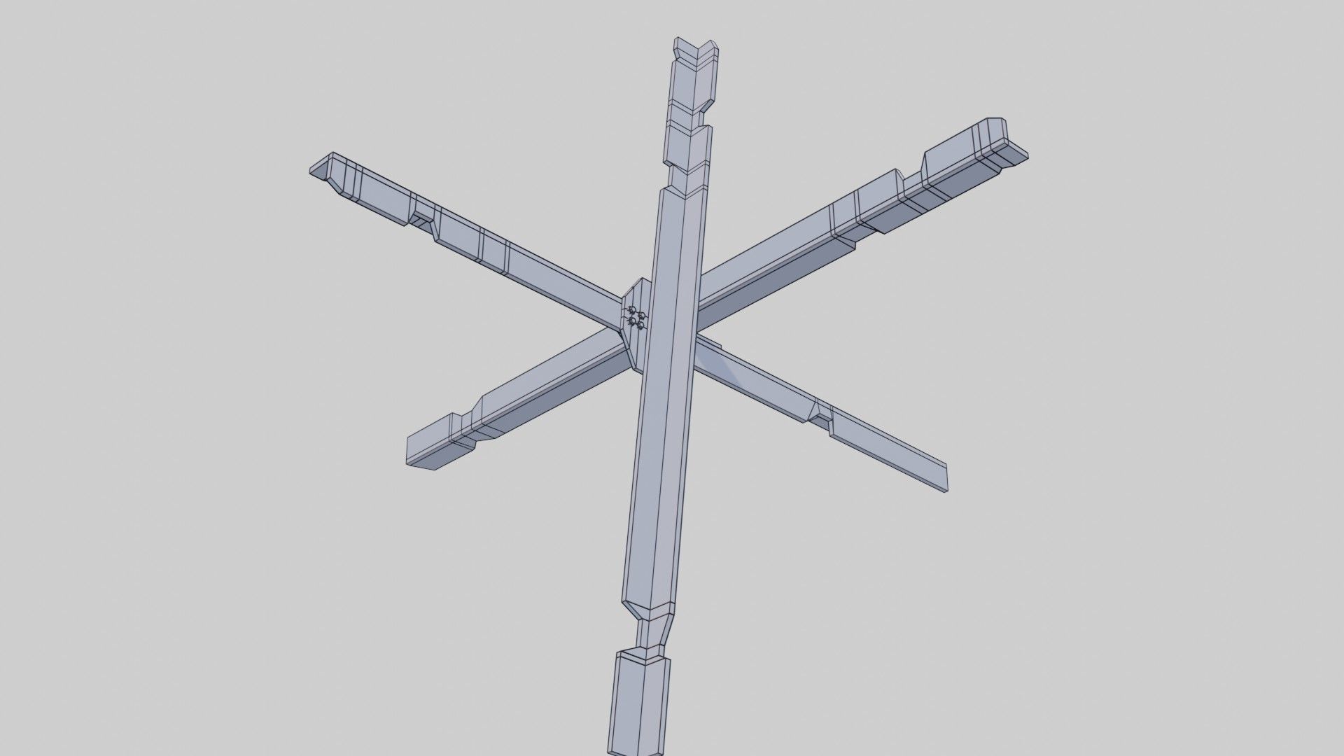 Tank trap Low-poly 3D model_21