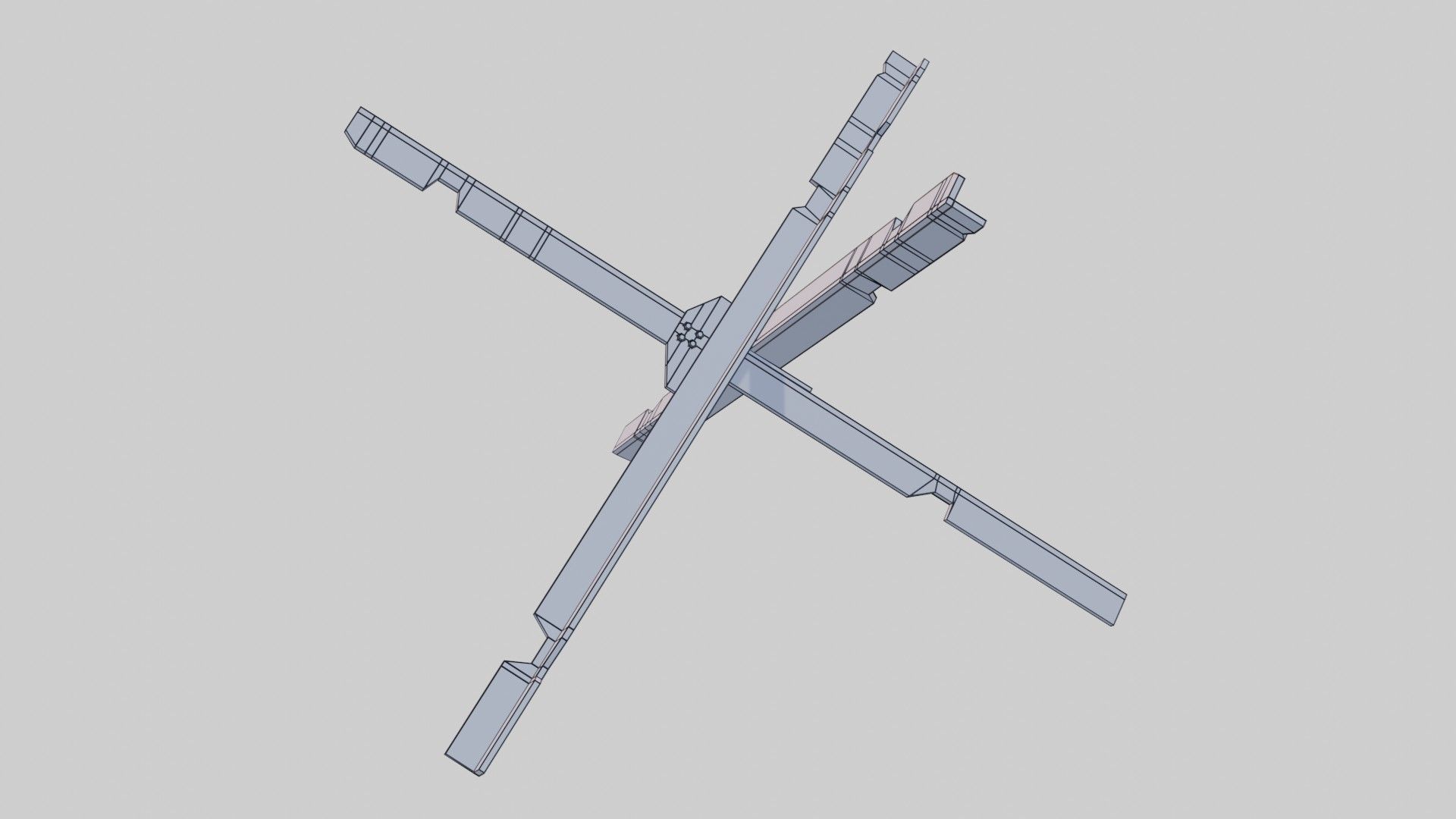 Tank trap Low-poly 3D model_34