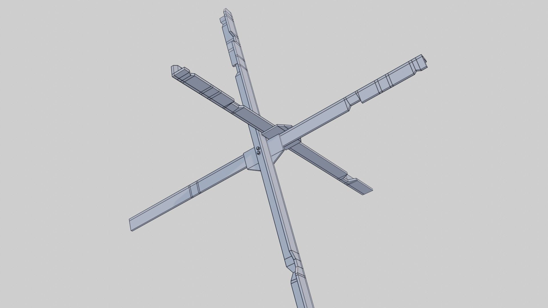 Tank trap Low-poly 3D model_26