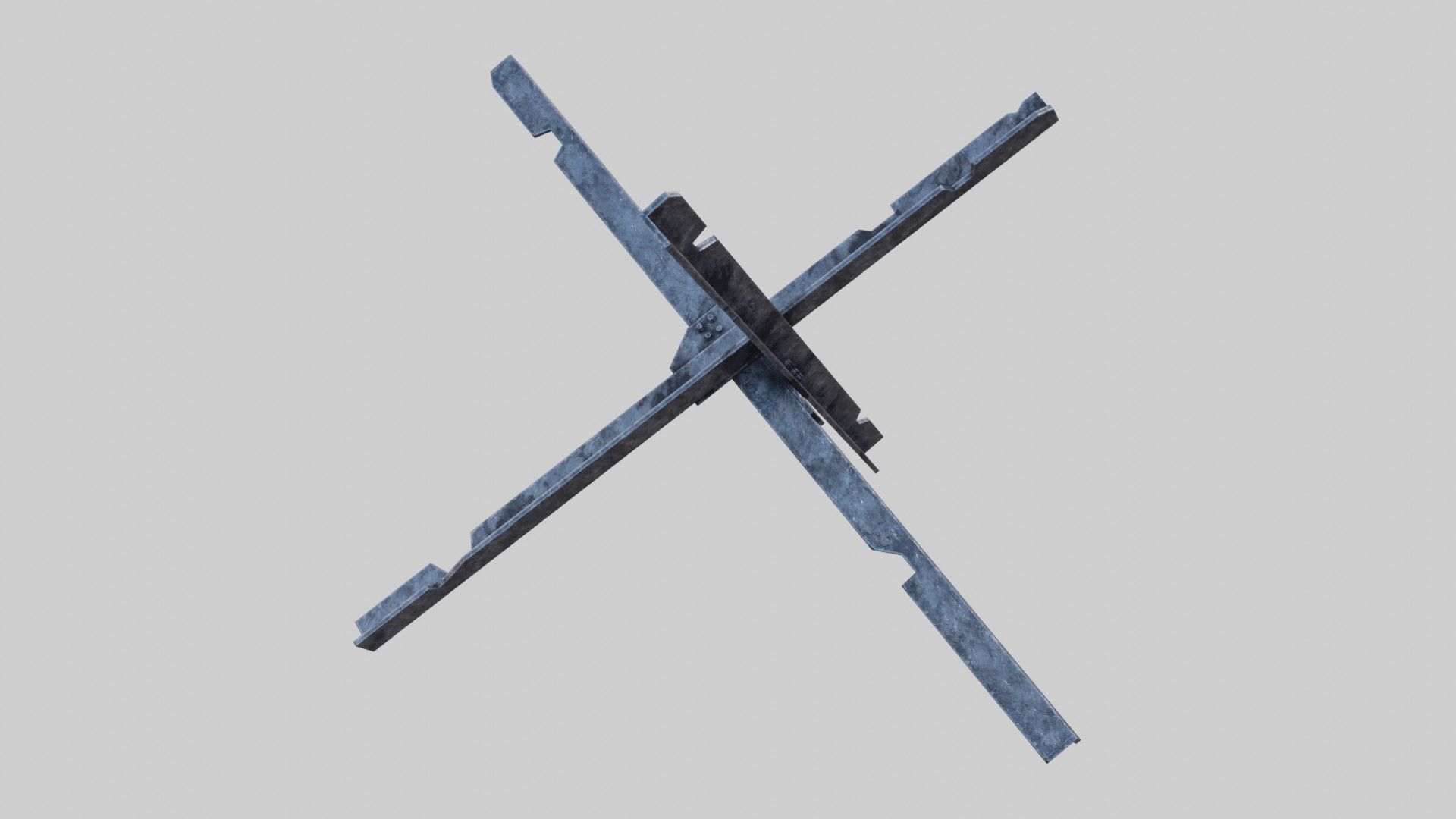 Tank trap Low-poly 3D model_14