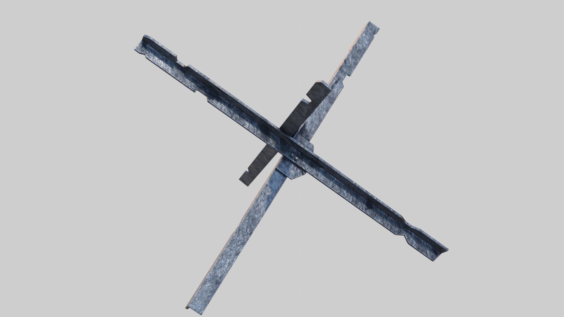 Tank trap Low-poly 3D model_11