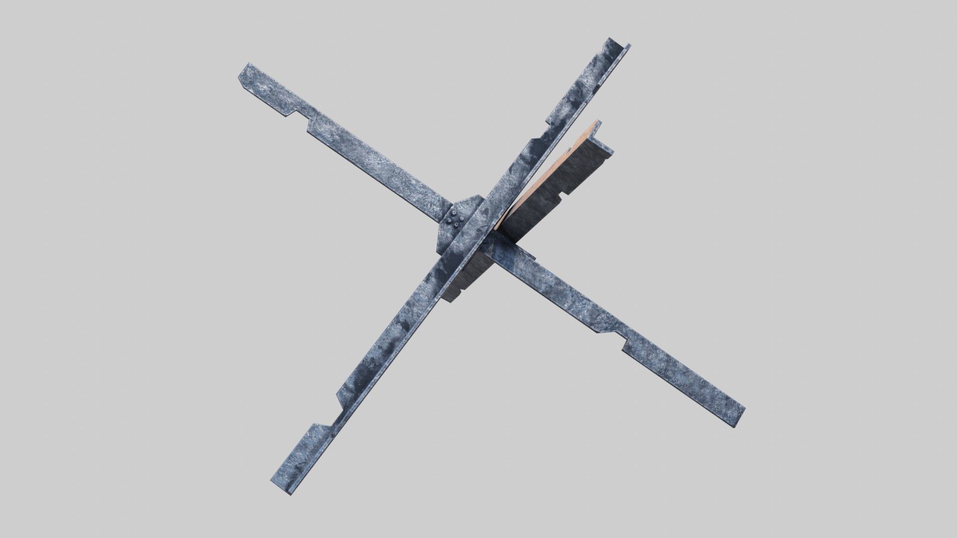 Tank trap Low-poly 3D model_16