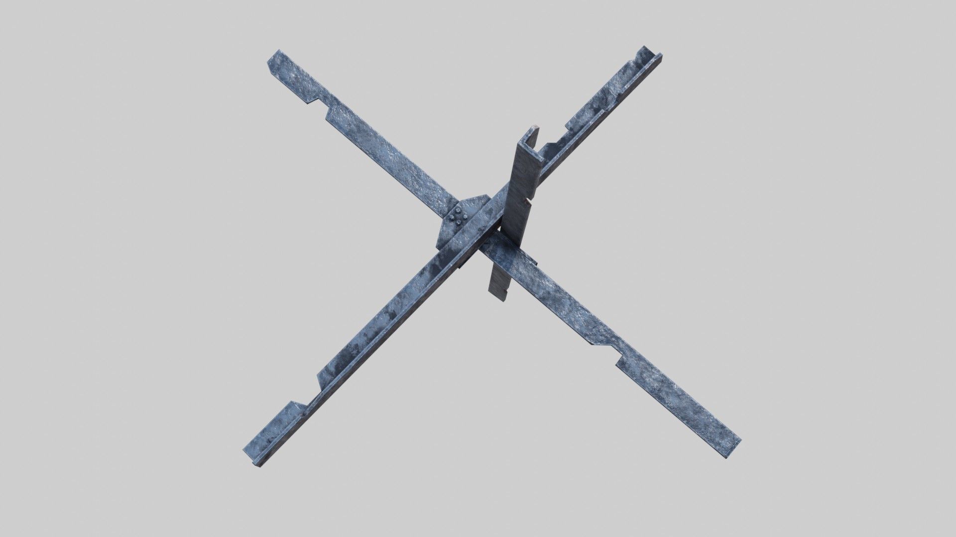 Tank trap Low-poly 3D model_15