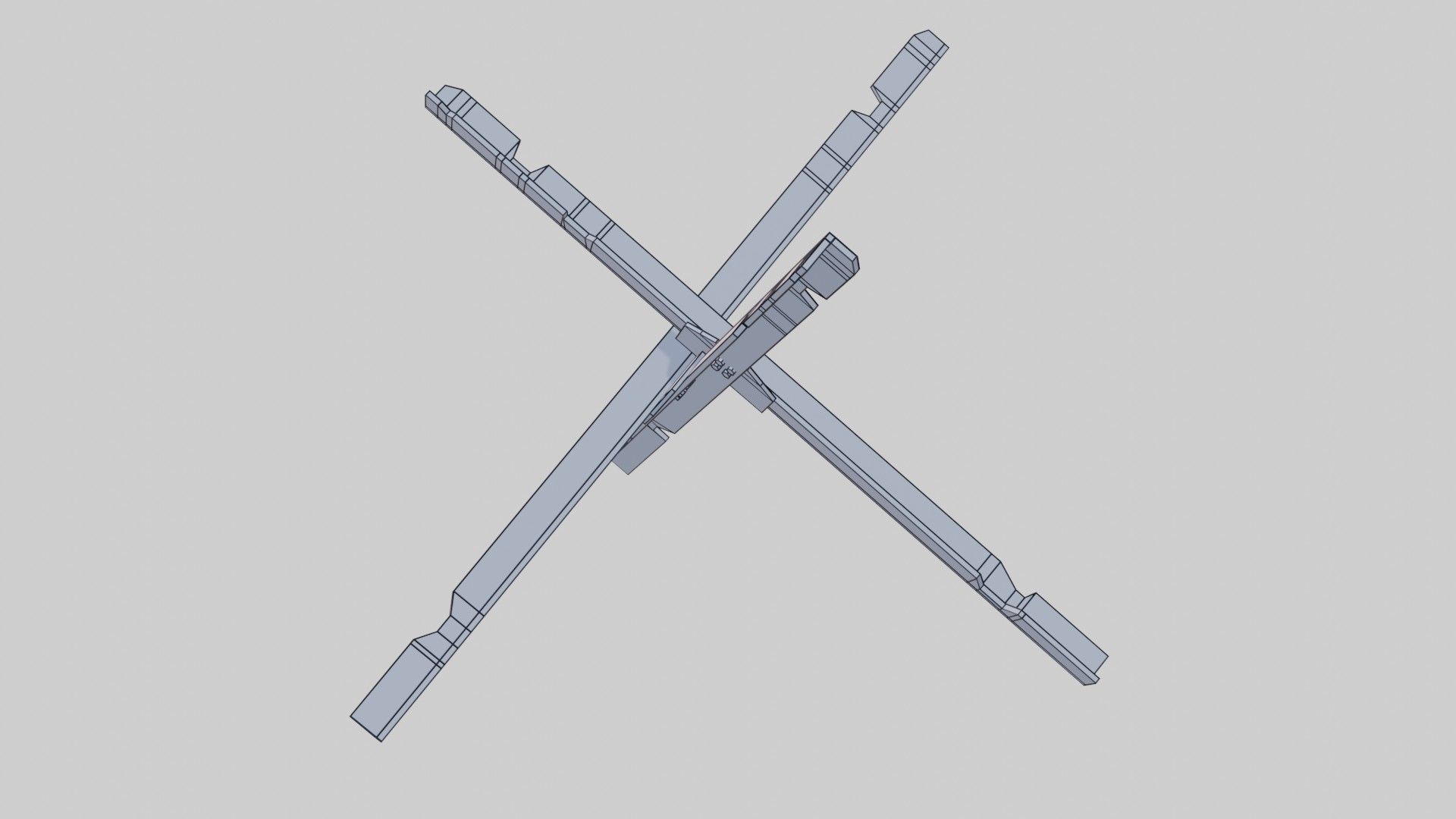 Tank trap Low-poly 3D model_24