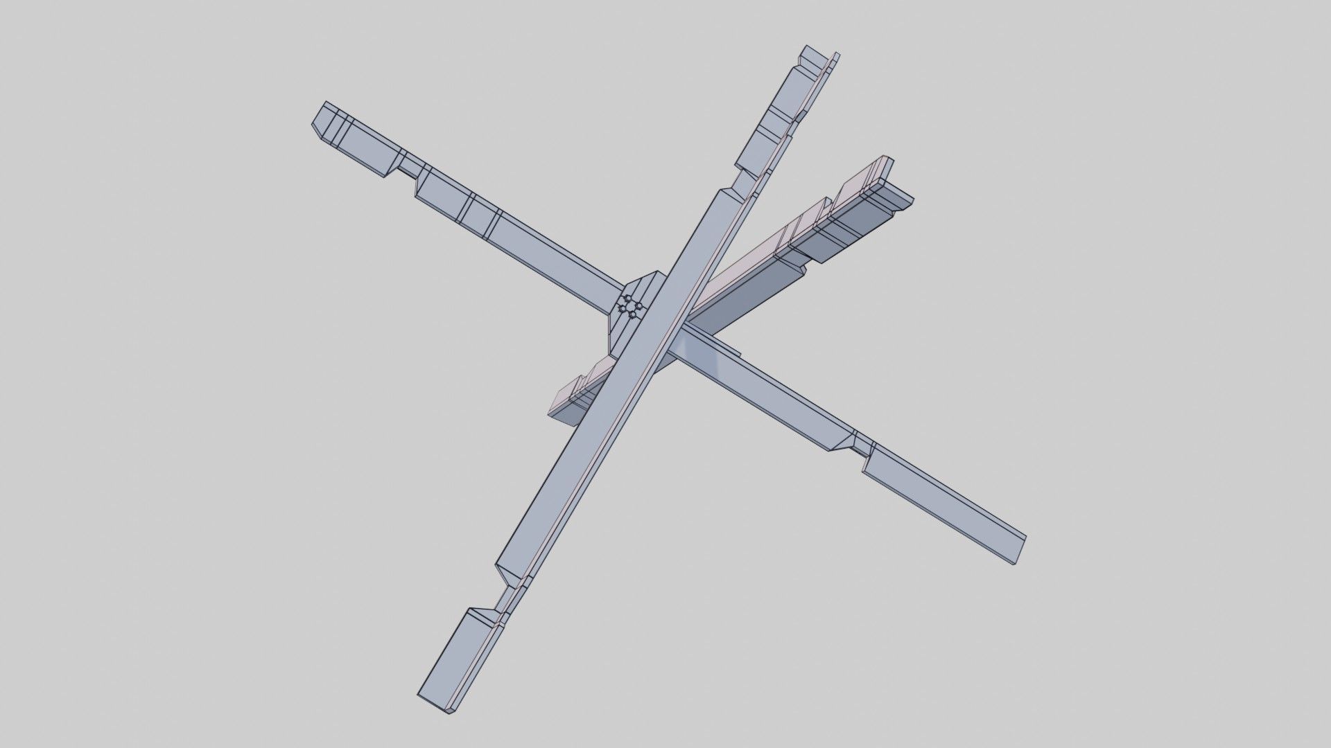 Tank trap Low-poly 3D model_18