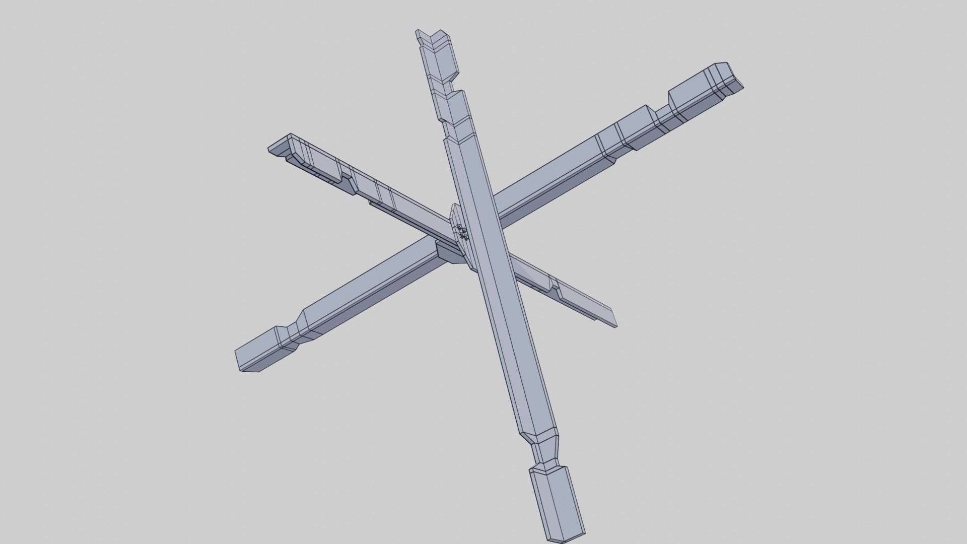 Tank trap Low-poly 3D model_22