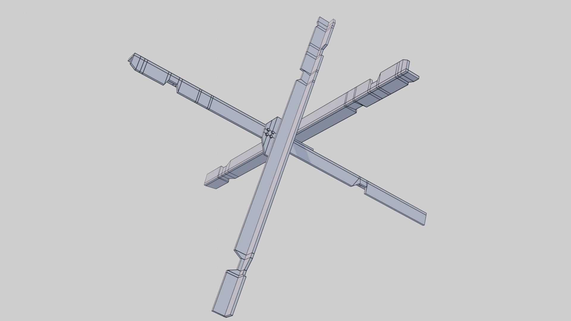 Tank trap Low-poly 3D model_20