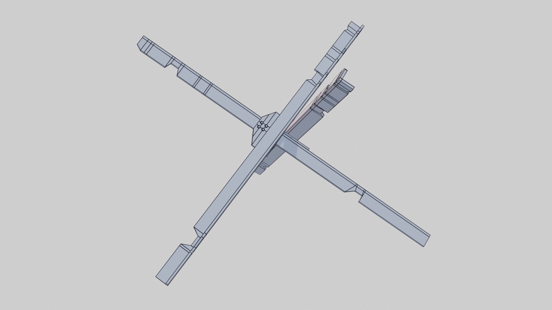 Tank trap Low-poly 3D model_33