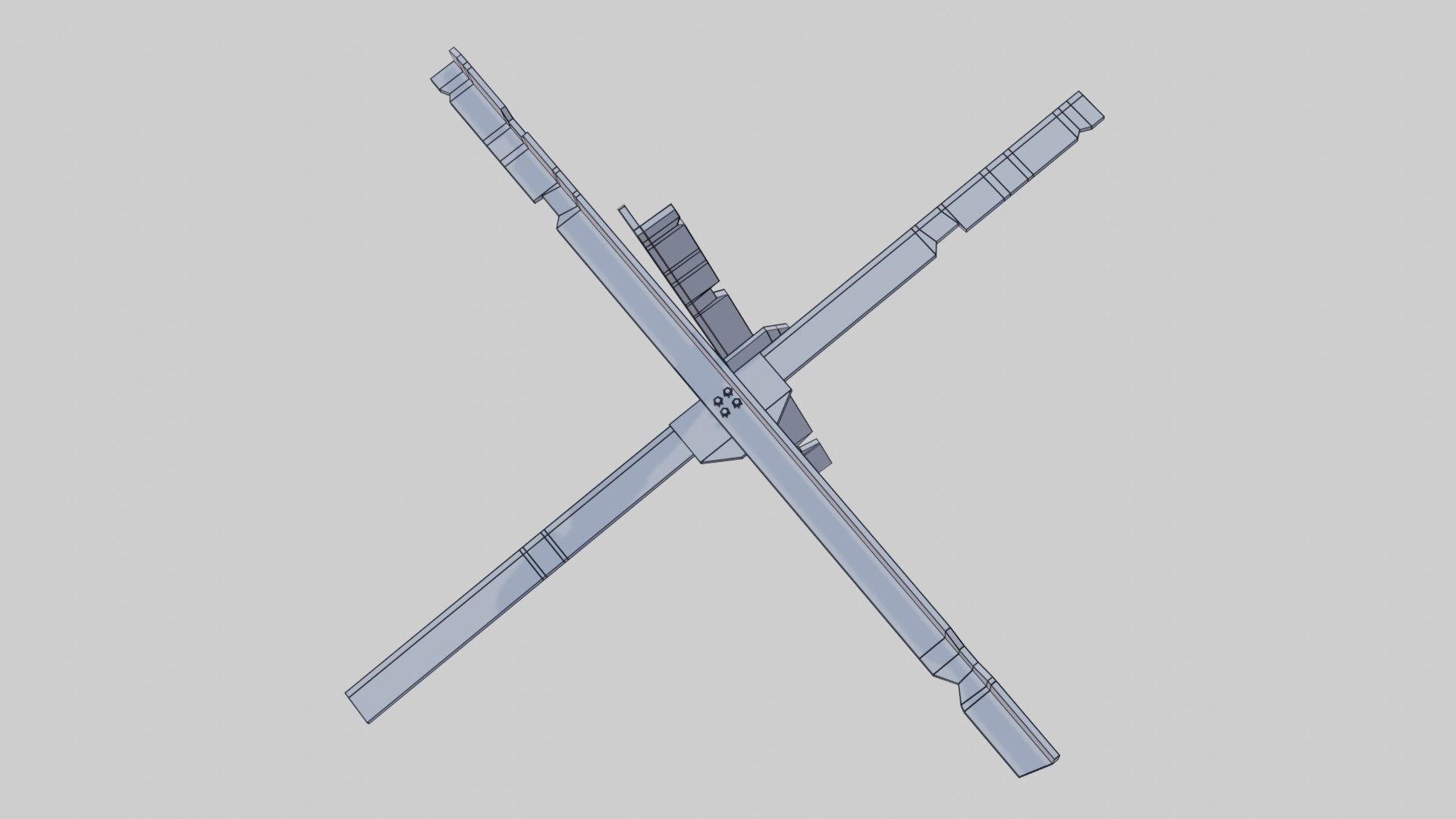 Tank trap Low-poly 3D model_27