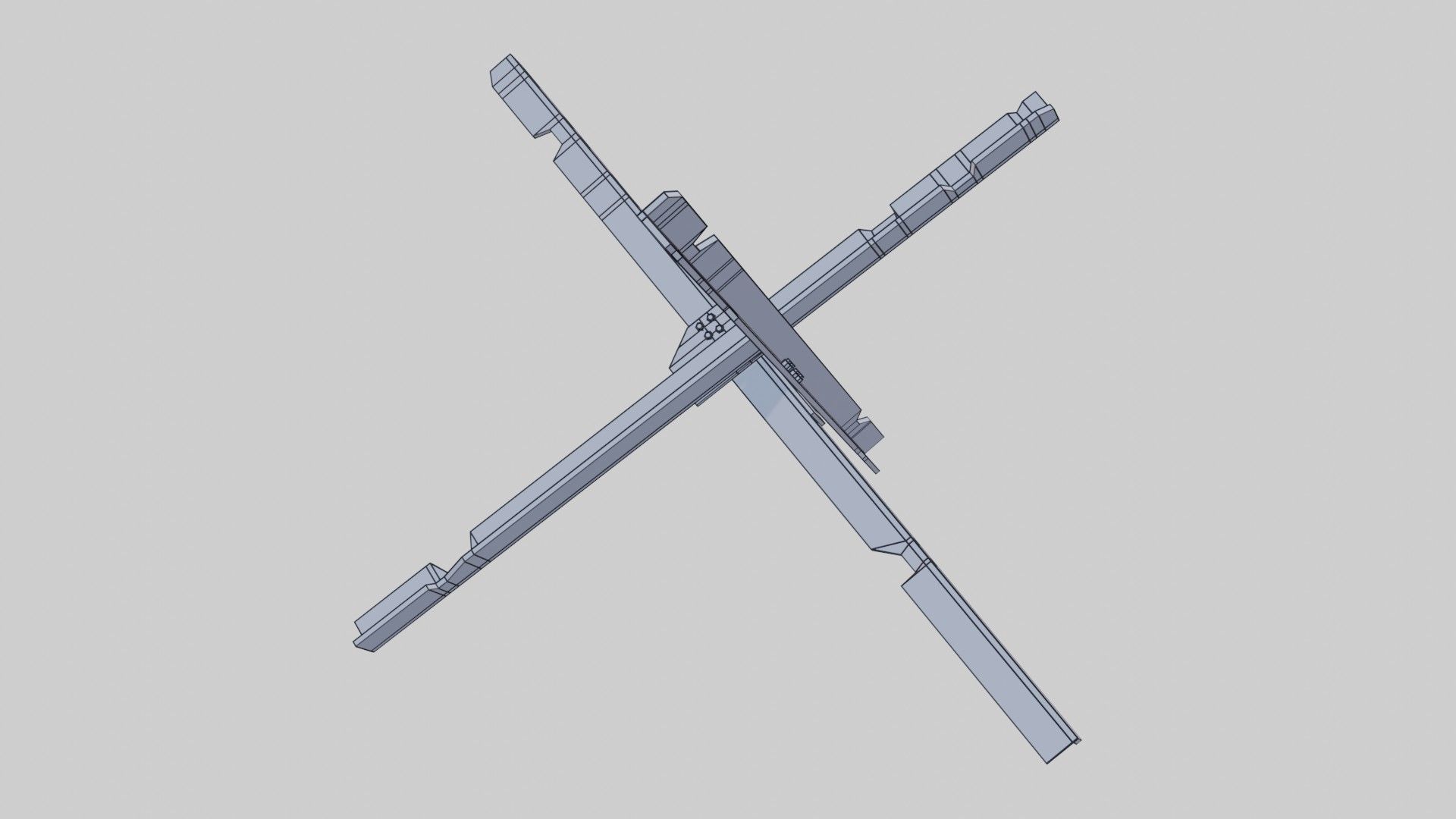 Tank trap Low-poly 3D model_31