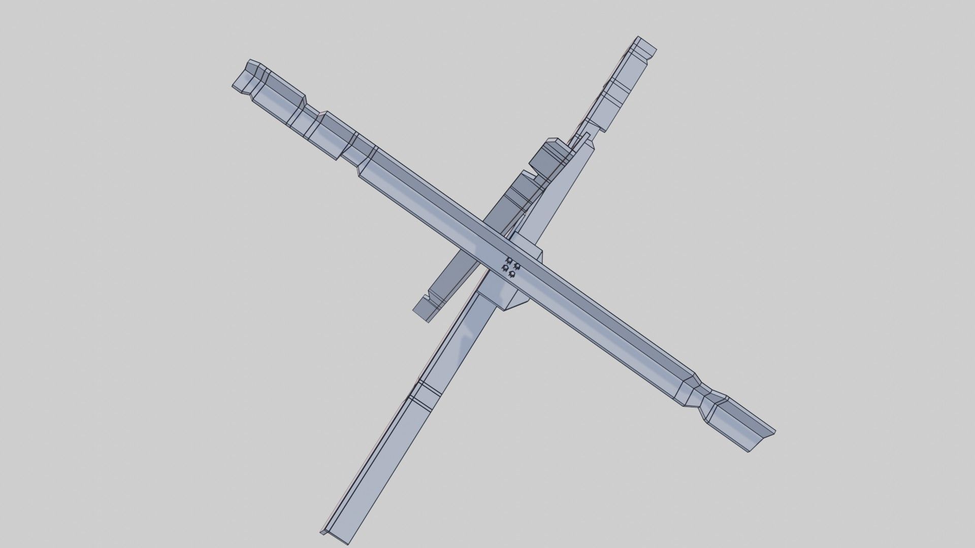 Tank trap Low-poly 3D model_28