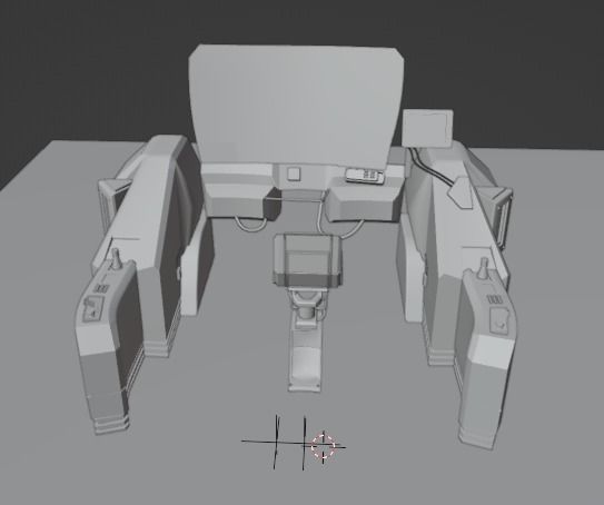 SciFI SuperComputer Low-poly 3D model_22
