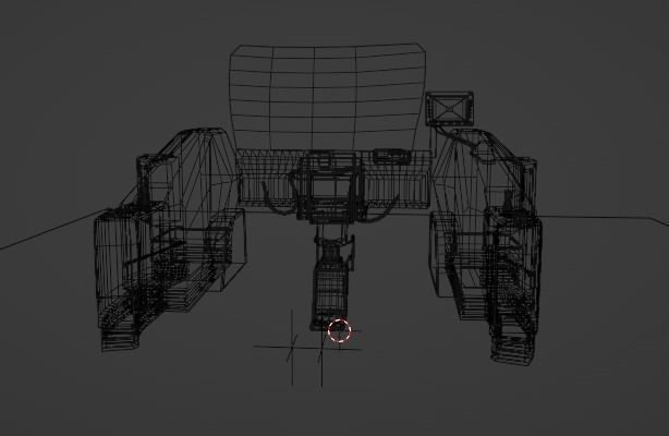 SciFI SuperComputer Low-poly 3D model_18