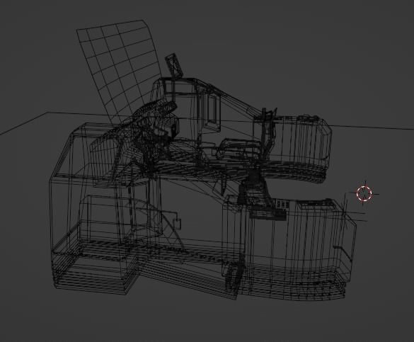 SciFI SuperComputer Low-poly 3D model_19