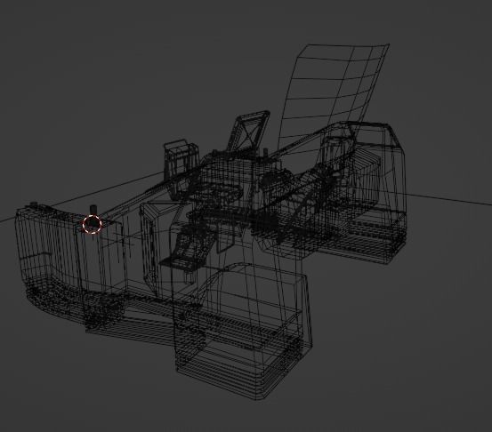 SciFI SuperComputer Low-poly 3D model_9