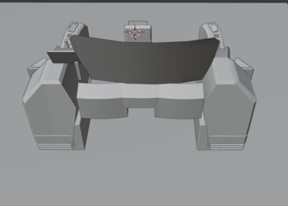 SciFI SuperComputer Low-poly 3D model_7